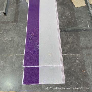 Purple White Color Matching Pvc Decoration Panel Wall Ceiling